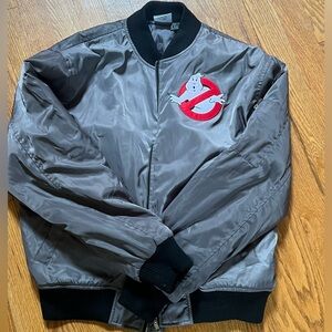 Forever21 ghost buster grey bomber jacket